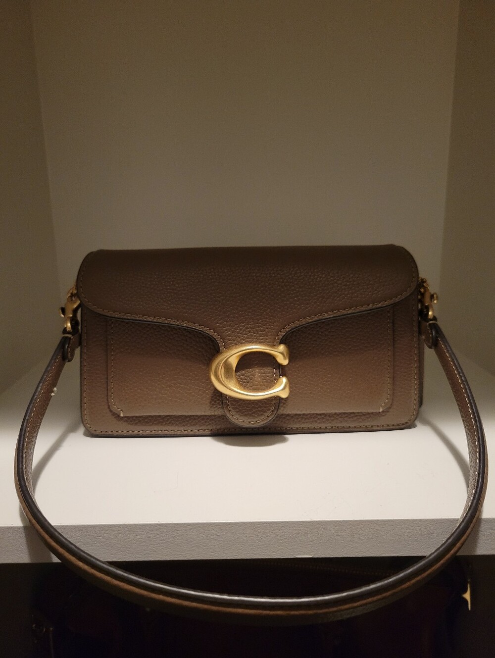 Coach Tabby Shoulder Bag 20 Dark Stone Leather CY201
